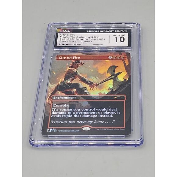 City on Fire SLD NM Borderless FOIL MTG Secret Lair D&D CGC 10 - Picture 8 of 9